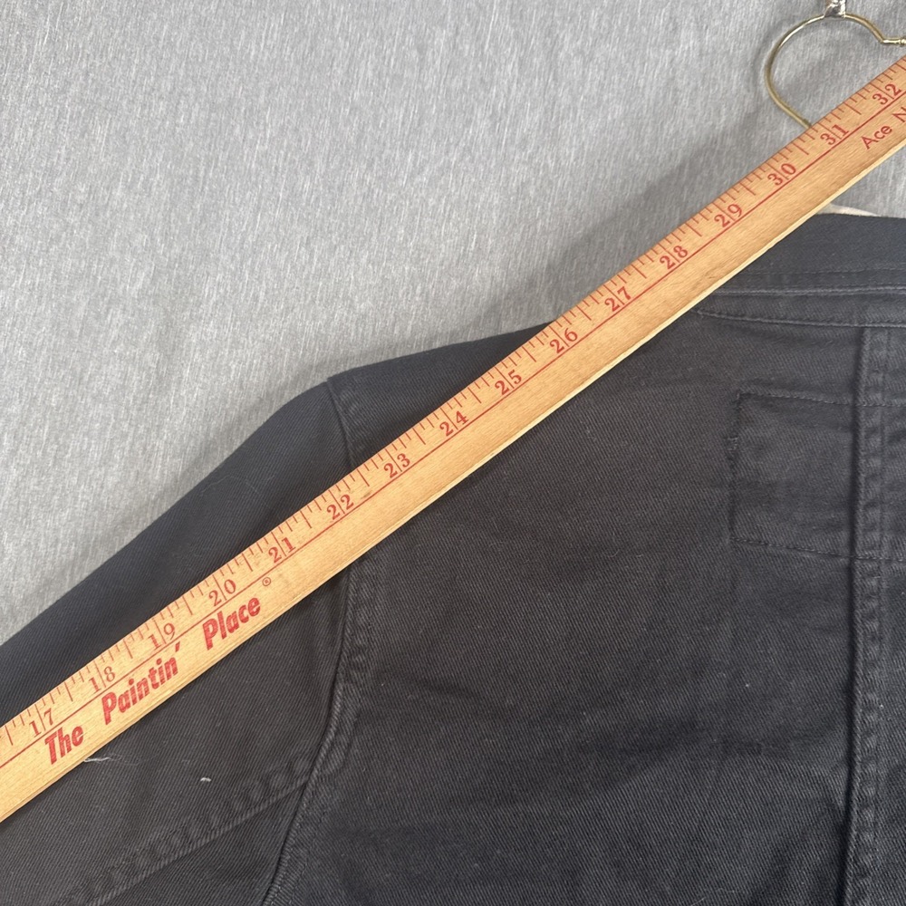 Quince Stretch Denim Jean Jacket Black Outerwear XS Y2K Grunge Goth Preppy - Picture 6 of 7